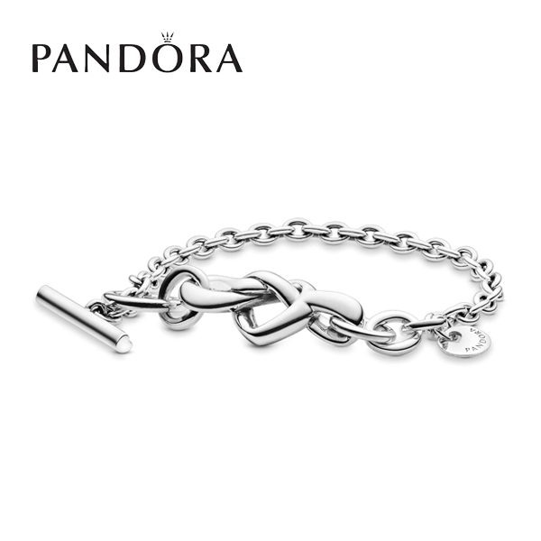 PANDORA シルバーブレスレット 17センチ パンドラ PANDORA PANDORA Moments Heart & Snake Chain Bracelet