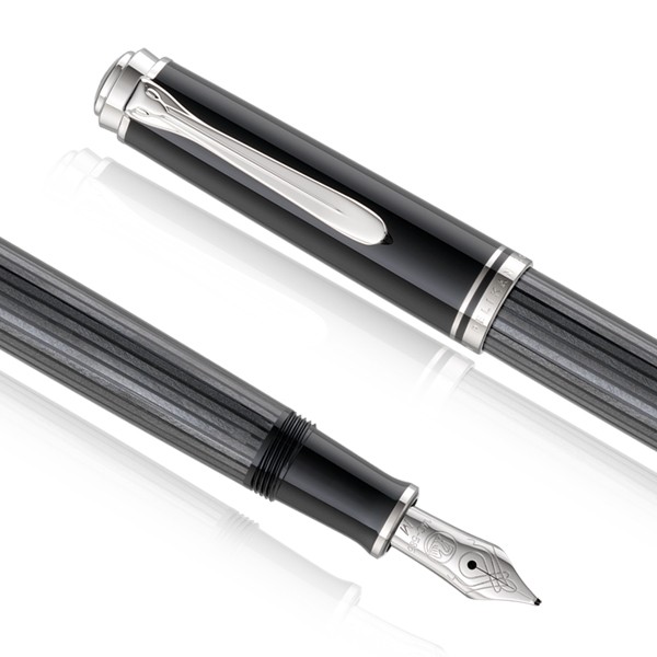 Pelikan ペリカン Souveran スーベレーン M405 Stresemann シュトレーゼマン 万年筆 ロジウム装飾14金 ブラック 縞模様 PE-M405-BKST｜1more｜03