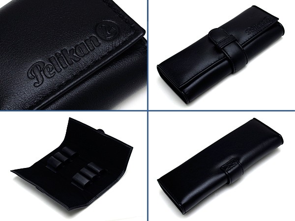 Pelikan ペリカン レザー ペンケース 筆箱 3本用 ブラック PE-FC-1-BK