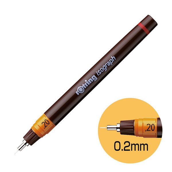 ロットリング イソグラフ 製図ペン カレッジセット (0.2 / 0.3 / 0.5mm