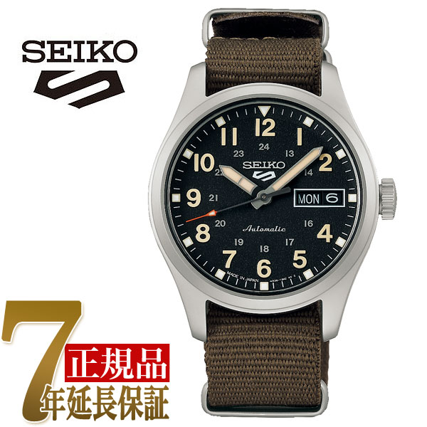 【おまけベルト付き】セイコー SEIKO Seiko 5 Sports Field Sports Style メンズ 腕時計 ブラック SBSA201