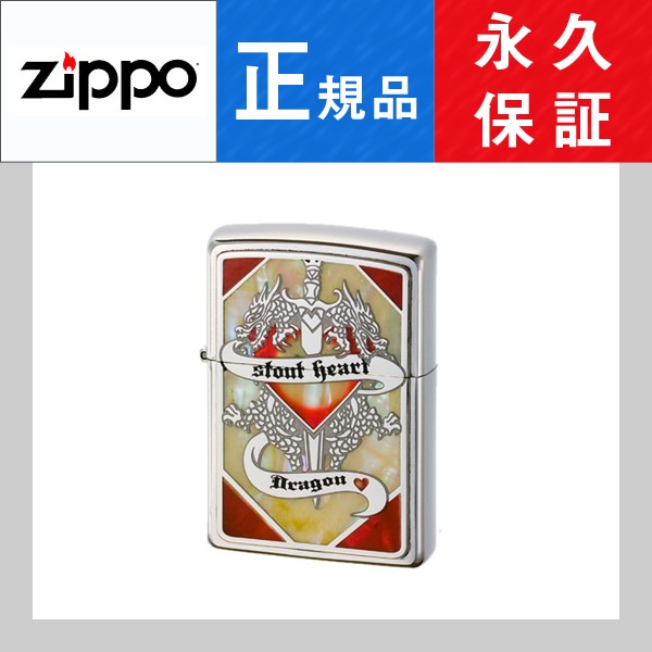 ZIPPO ジッポー オイルライター Shell Dragon シェルドラゴン シェル ステンレスプレート クリアプレート レッド SHD-RD【メール便可能】｜1more