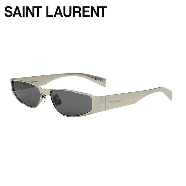 SAINT LAURENT サンローラン サングラス ユニセックス シルバー×グレー