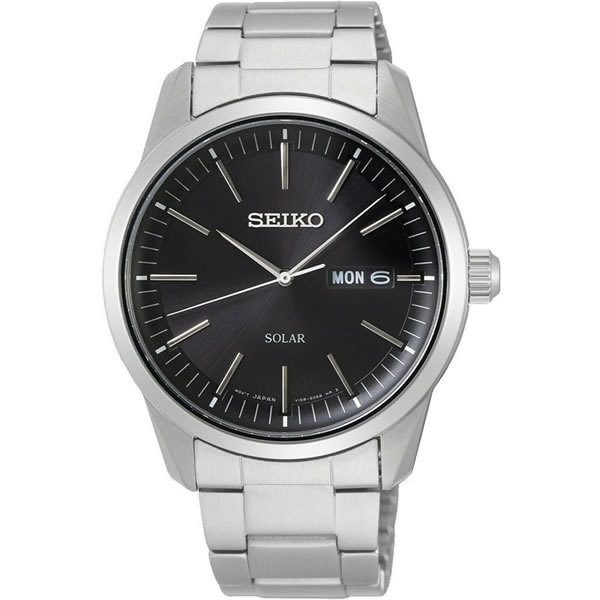 SEIKO 逆輸入セイコー メンズ ソーラー 腕時計 ブラック  SNE527P1