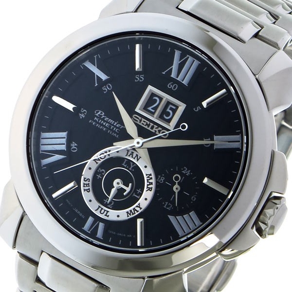 逆輸入 SEIKO 逆輸入セイコー SEIKO プルミエ Premier キネティック メンズ 腕時計 SNP141P1 ブラック｜1more