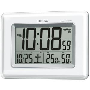 【SEIKO CLOCK】セイコー デジタル 温湿度表示 電波置時計 掛置兼用 SQ424W&lt;br&gt;【ネコポス不可】