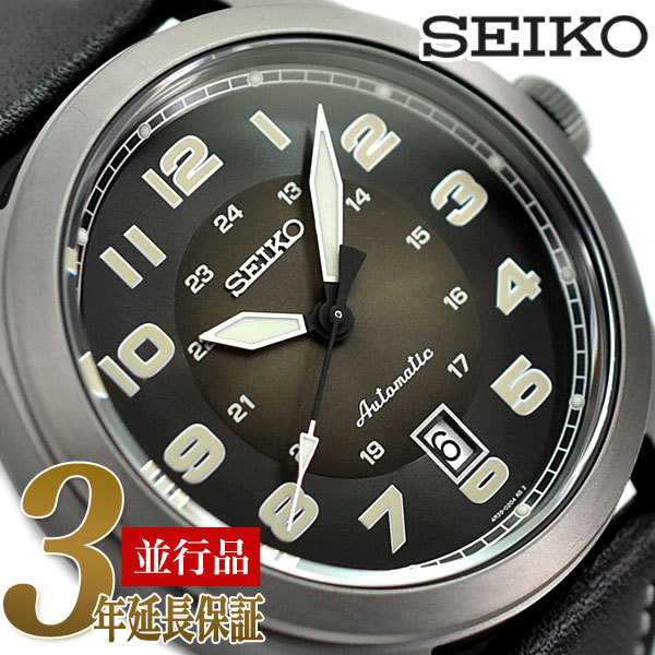 SEIKO 逆輸入セイコー メンズ メカニカル　自動巻（手巻つき） 腕時計 ブラック  SRPC89K1