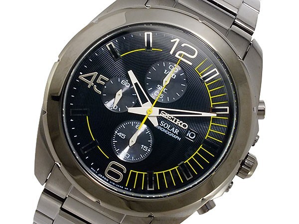 セイコー クロノグラフ 3年保証 逆輸入SEIKO セイコー ソーラー メンズ クロノ 腕時計 SSC217P1｜1more