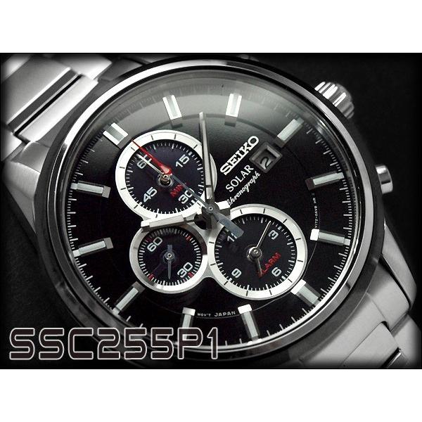 逆輸入SEIKO セイコー ソーラー クロノグラフ メンズ 腕時計 SSC255P1｜1more