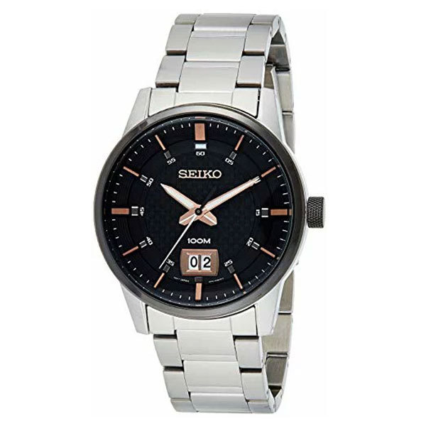SEIKO 逆輸入セイコー メンズ クォーツ 腕時計 ブラック  SUR285P1