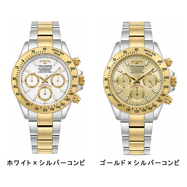 テクノス メンズ 腕時計 アナログ クロノグラフ T4C01BB T4C01TB T4C01TW T4C01TG T4C01GB T4C01GI T4C01GM T4C01GW T4C01GG |  | 02