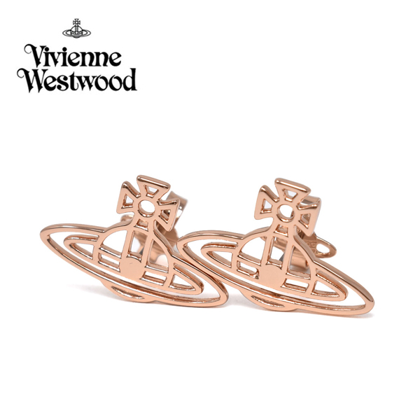 ヴィヴィアン・ウエストウッド THIN LINES FLAT ORB ピアス Vivienne Westwood オーブ ピンクゴールド レディース VV-62010208-G002