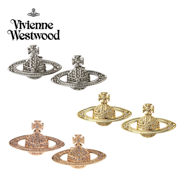 ヴィヴィアン・ウエストウッド MINI BAS RELIEF ピアス Vivienne Westwood オーブ シルバー ゴールド ピンクゴールド レディース VV-62020033