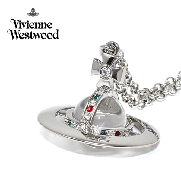 ヴィヴィアン・ウエストウッド NEW SMALL ORB PENDANT ネックレス・ペンダント Vivienne Westwood オーブ プラチナム レディース VV-63020096-02P019