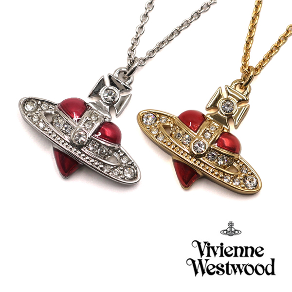 ヴィヴィアン・ウエストウッド NEW DIAMANTE HEART PENDANT ネックレス・ペンダント Vivienne Westwood オーブ シルバー ゴールド レディース VV-630203BM-02P