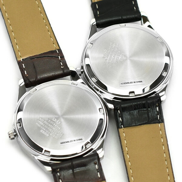 シチズンQ&Q シチズンQ&Q ユニセックス クォーツ 腕時計  W478-302 W478-304 ネイビー ホワイト レザーベルト(合皮 ) 日付付き 長寿命電池 10年 |  | 02