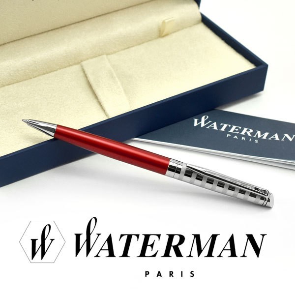 【WATERMAN】ウォーターマン メトロポリタン デラックス ストライプレッドCT ボールペン 油性 WM-METROPDX-SRD-BP｜1more