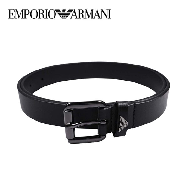 エンポリオアルマーニ  ベルト EMPORIO ARMANI レザー ブラック メンズ Y4S518-Y164J