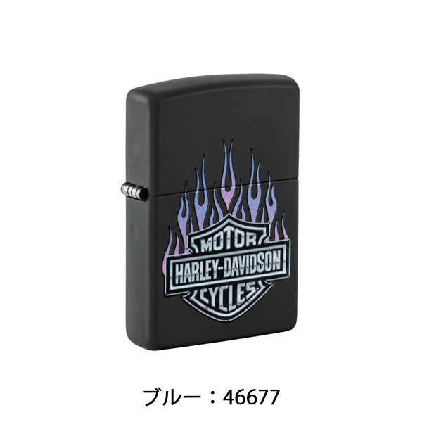 ジッポー ハーレーダビッドソン ライター メンズ シルバー/ブラック/ブルー Harley-Davidson HD-200HD-H252 HD-218HD-H252 HD-46677 | ZIPPO | 02