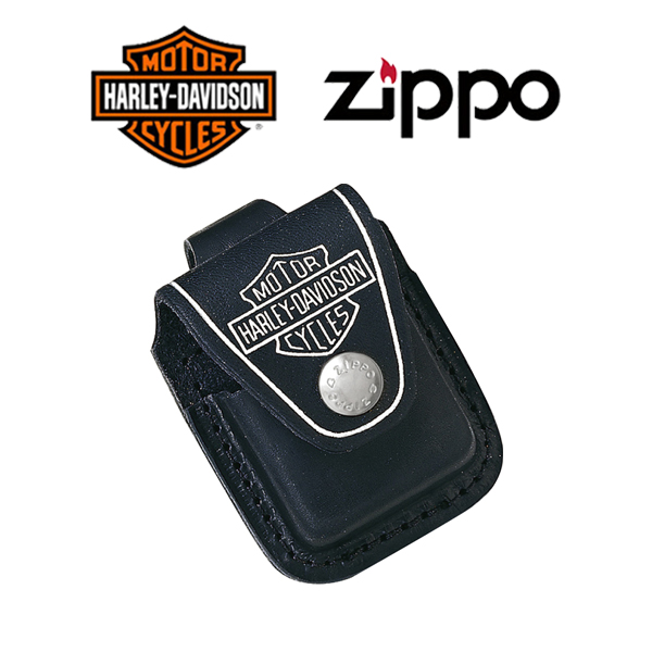 ジッポー ハーレーダビッドソン ライター ZIPPO用ポーチ Harley-Davidson 革 レザー ケース ブラック  ZIP-HDP-CASE-BK