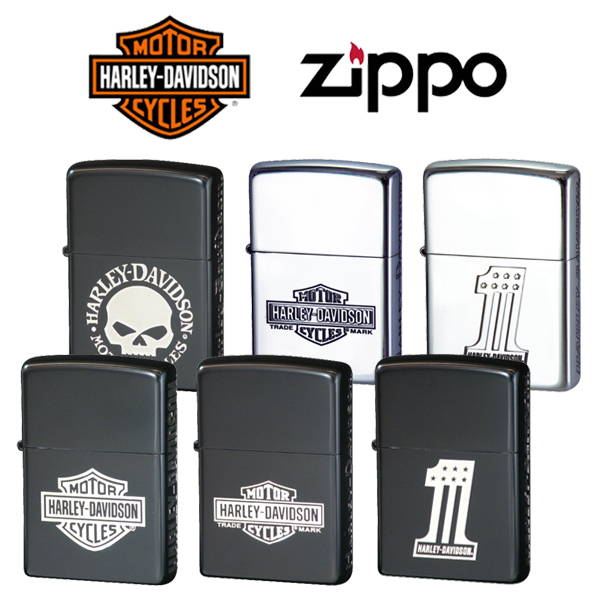 ジッポー ハーレーダビッドソン ライター ZIPPO Harley-Davidson 二面加工 シルバー ブラック ZIP-HDP1｜1more