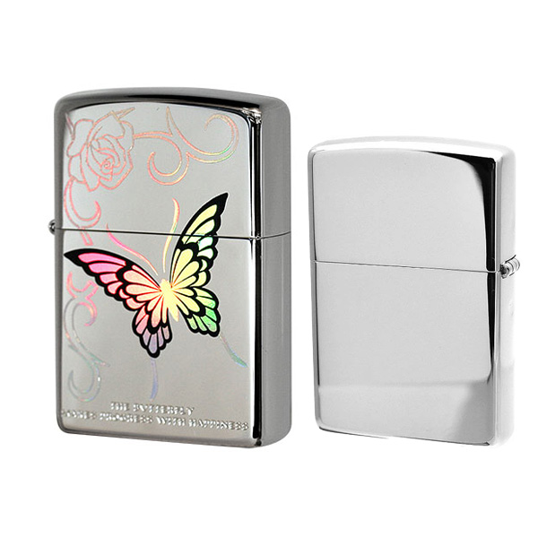 【ZIPPO】 ジッポー オイルライター レインボーバタフライシリーズ RB1-NM / RB2-BM / RL-BM zippo ジッポ ライター 喫煙具｜1more｜03