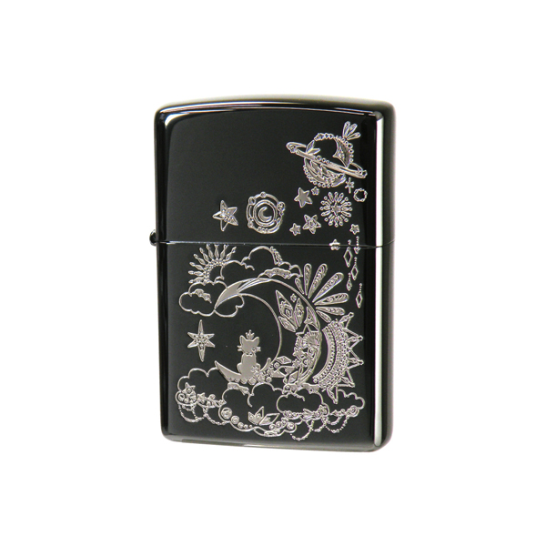ZIPPO（ジッポー） イラストレーター 柴尾 ライター メンズ 月と猫