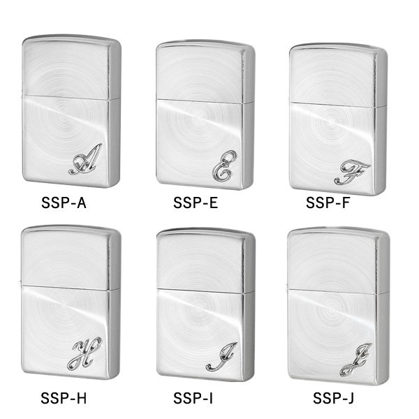 【ZIPPO】 ジッポー オイルライター イニシャルシリーズ SSP シルバー zippo ジッポ ライター 喫煙具 ペア ギフト プレゼント｜1more｜02