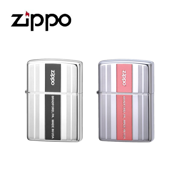ZIPPO（ジッポー） 縦ライン ライター メンズ ブラック/レッド ZIP-TL