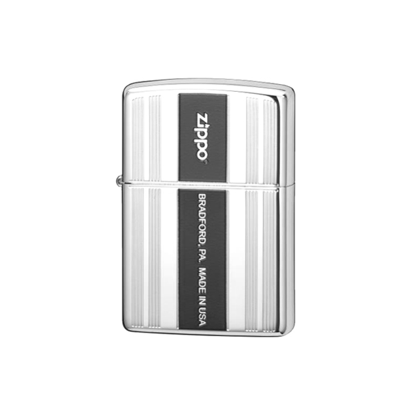 ZIPPO（ジッポー） 縦ライン ライター メンズ ブラック/レッド ZIP-TL