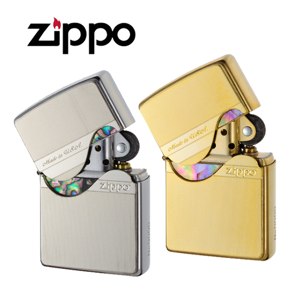 シェル Zippo ジッポライター トリックシェル 貝 プレート貼り