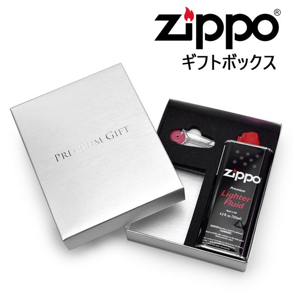 ZIPPO ジッポーライター用 純正オイル＆石 純正フリント 付 ギフトボックスセット Zippo-GiftSet｜1more