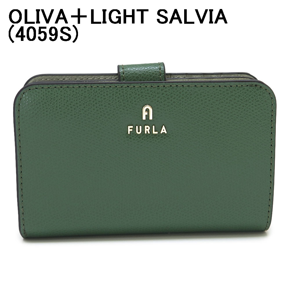 か*め様 FURLA 二つ折り財布　バイカラー フルラ 二つ折り財布 財布 レディース カメリア ミディアム バイ