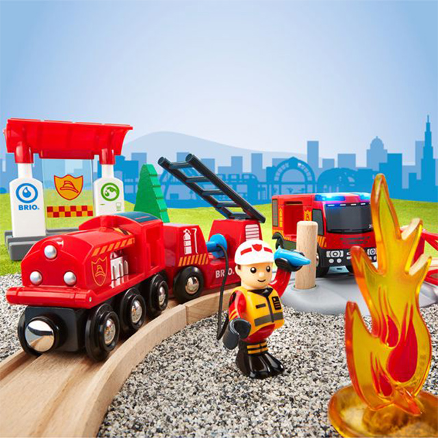BRIO ブリオ ファイヤーレスキューセット 33815 おもちゃ 電車