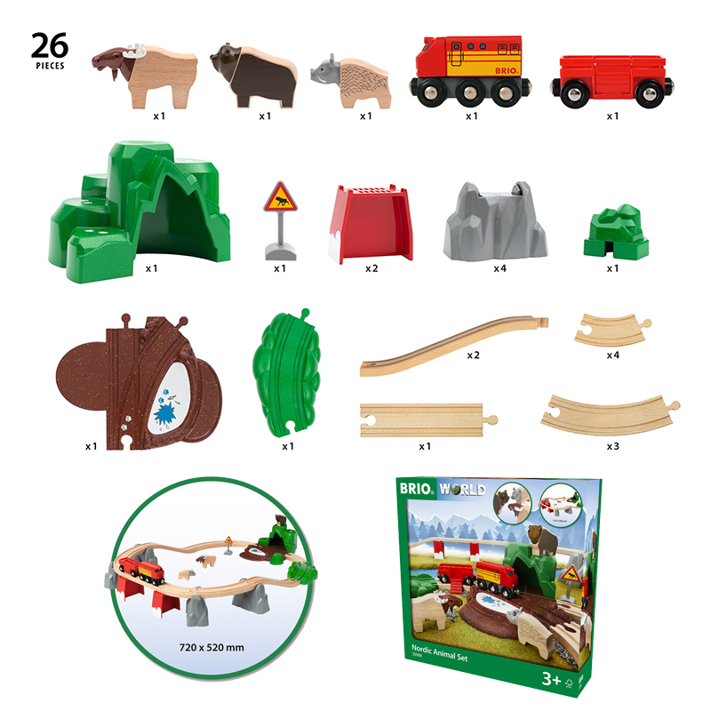 BRIO ブリオ フォレストアニマルセット 33988 おもちゃ レール