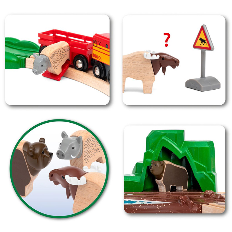 BRIO（ブリオ） フォレストアニマルセット 33988 おもちゃ レール