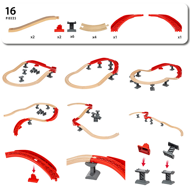 BRIO（ブリオ） 拡張カーブパック 33995 おもちゃ レールセット 名入れ