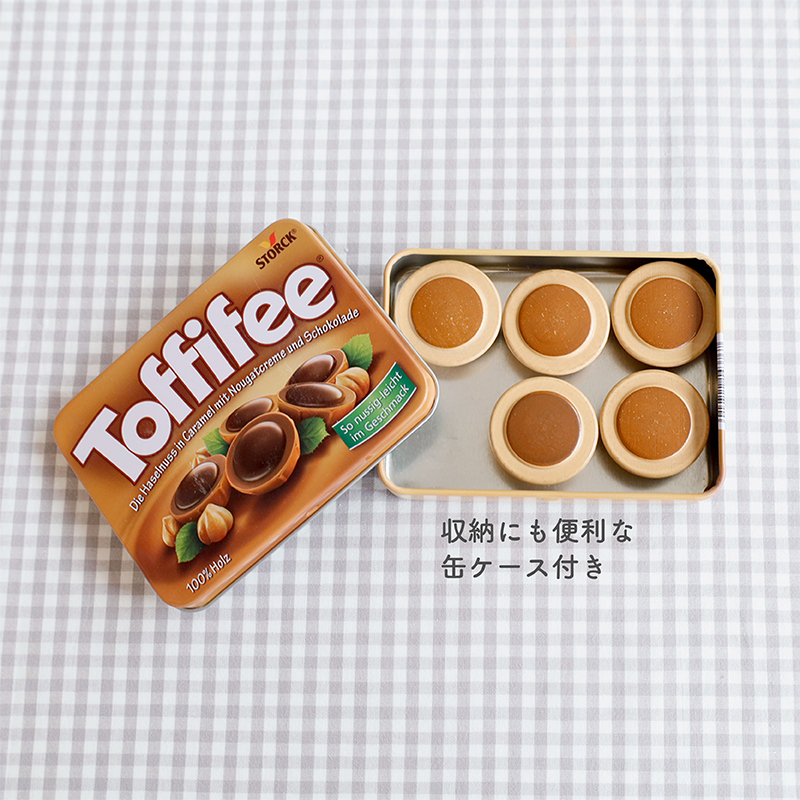 Erzi（エルツィ） エリツィ トフィーチョコレート 缶ケース入り 木製