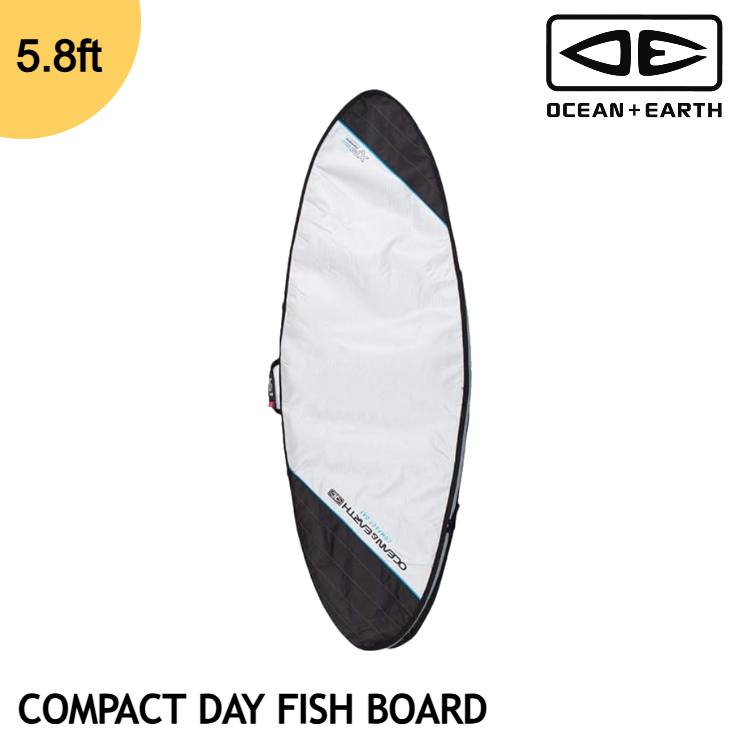 OCEAN&EARTH サーフボード ハードケース COMPACT DAY FISH BOARD 5.8ft
