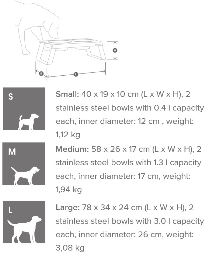 MiaCara】【ミアカラ】・フードボール 【Desco】犬用食器台 Ｓサイズ