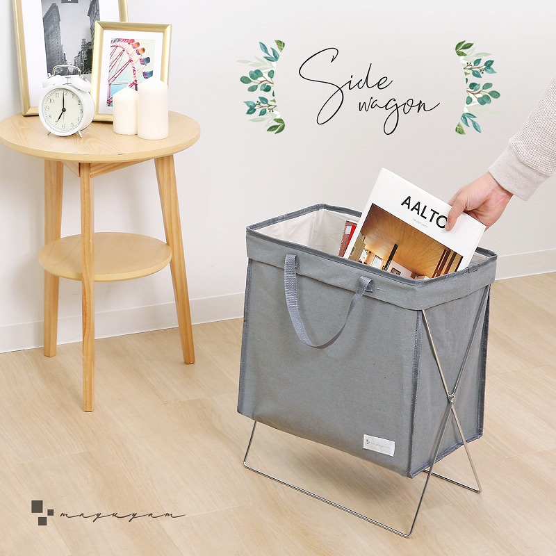 手荷物入れ グレー 撥水加工 手荷物 収納ボックス 荷物置き かご