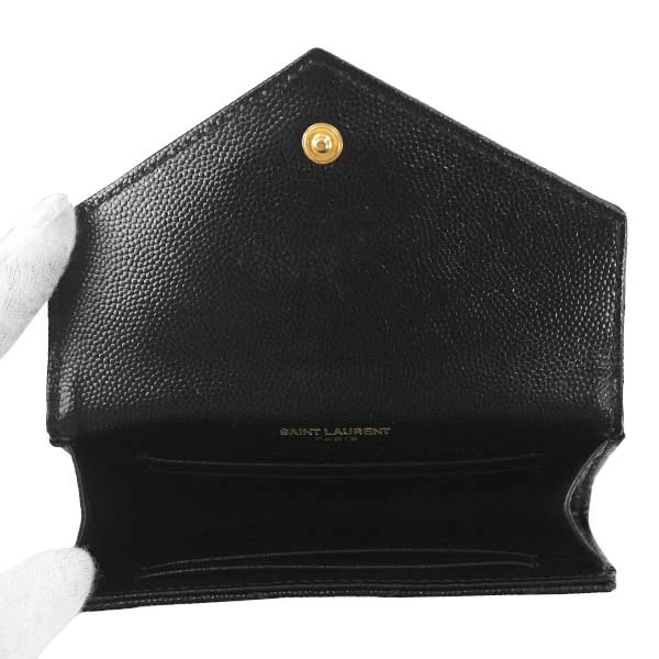 SAINT LAURENT 名刺入れ 黒 レザー 付属品完備 サンローラン SAINT LAURENT 名刺入れ カードケース レディース