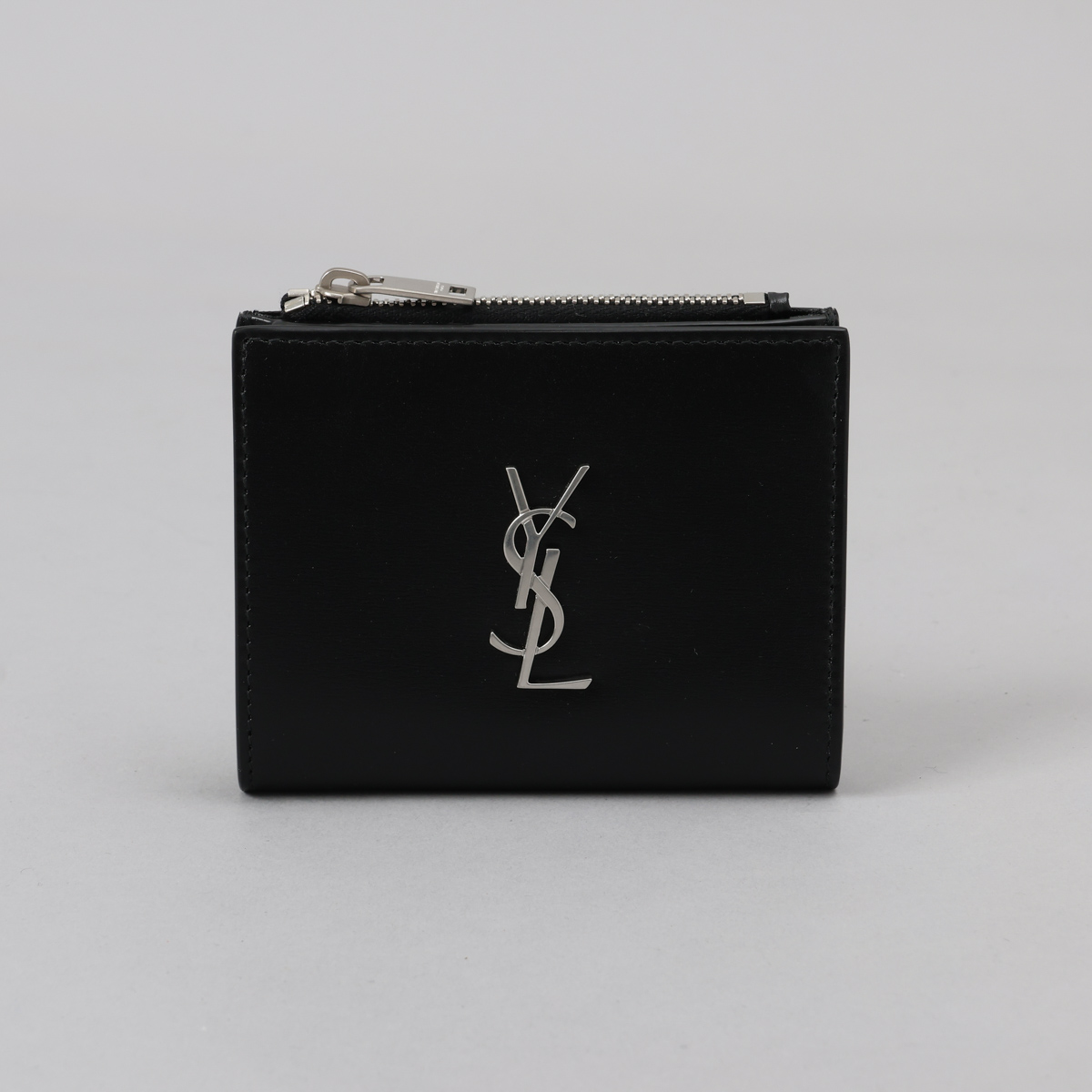サンローラン YSL ロゴ 二つ折り 財布 マネークリップ ブラック