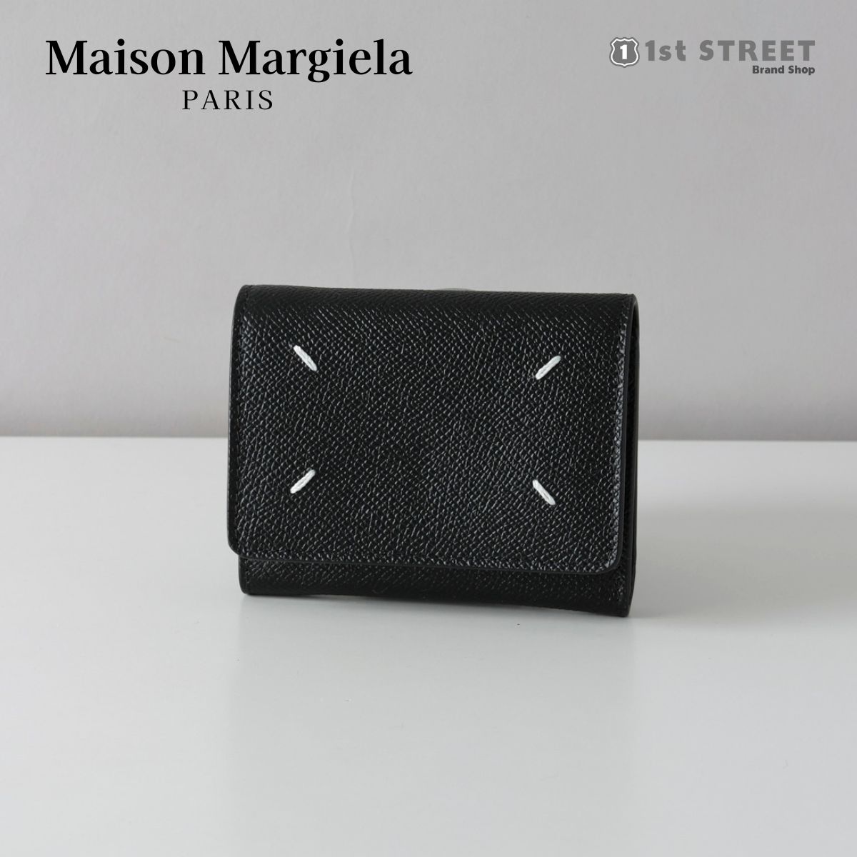メゾン マルジェラ MAISON MARGIELA 3つ折り財布 ブラック 財布