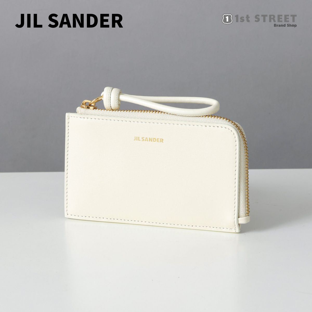 ジルサンダー JIL SANDER フラグメントメース アイボリー 名刺入れ カードケース ファスナー ロゴ J07UI0003 P4841 106