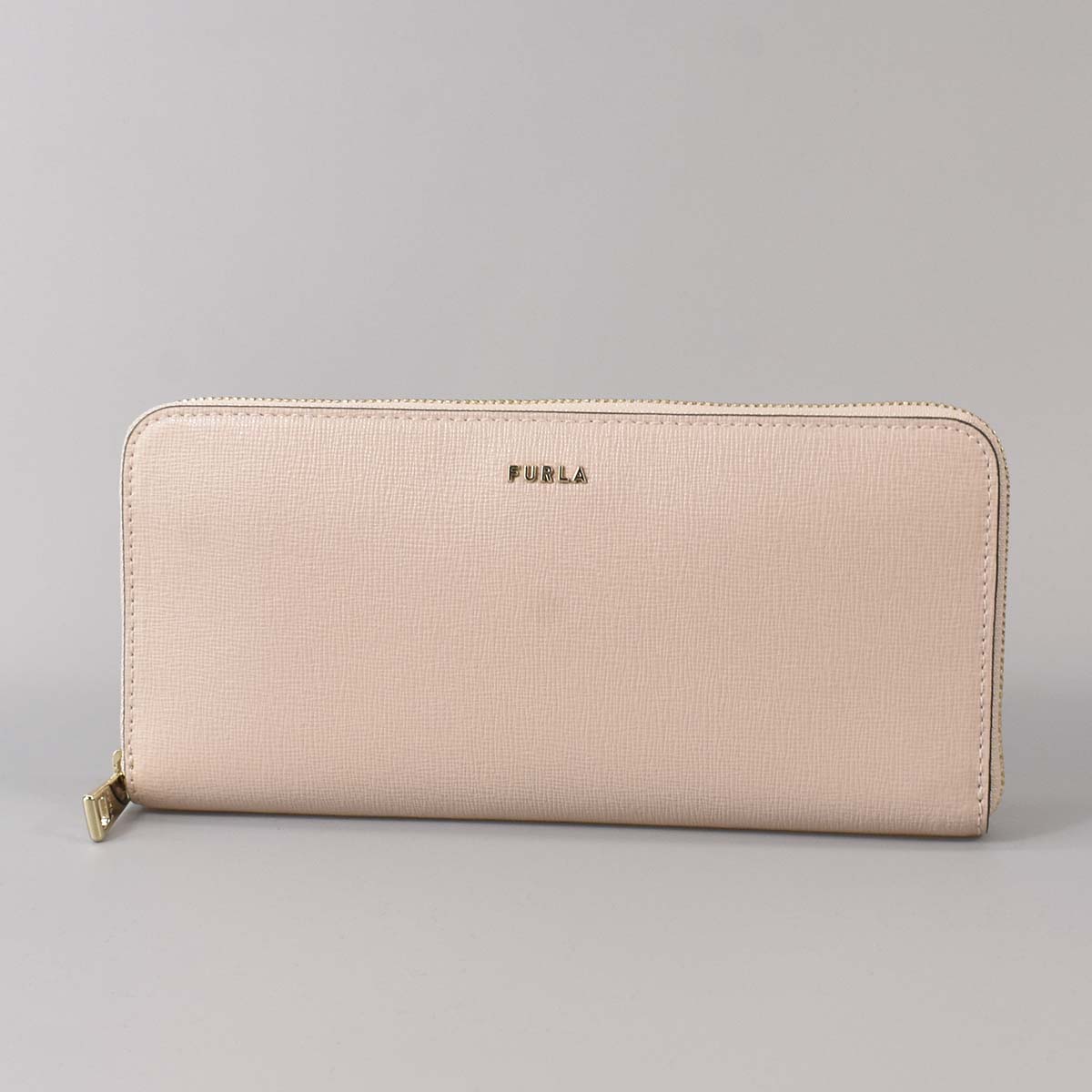 フルラ ラウンドファスナー長財布 ピンクベージュ系 FURLA