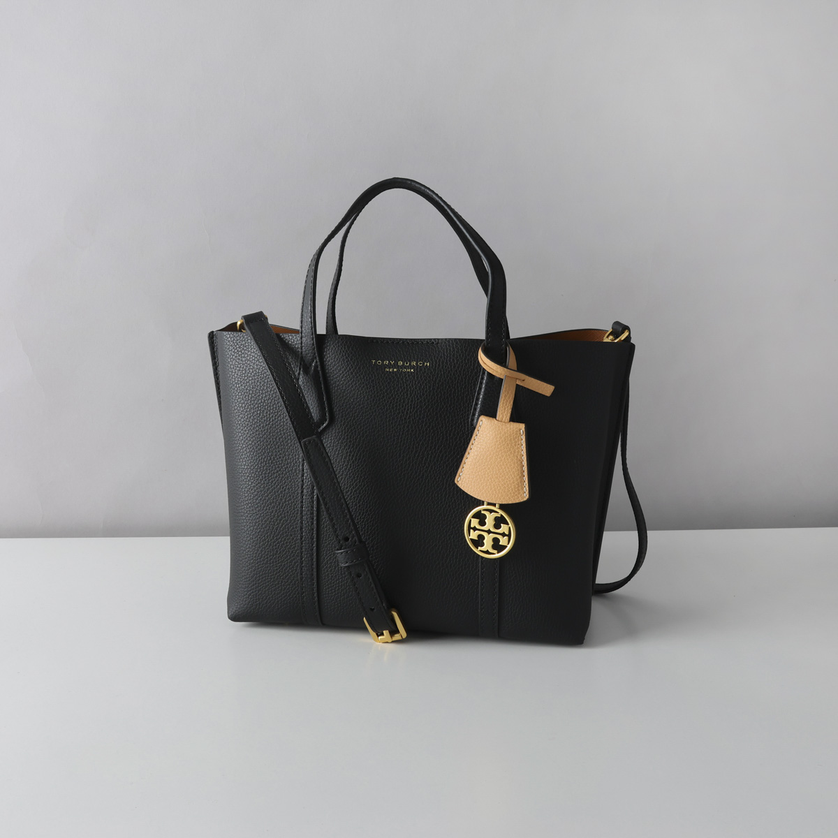 トリーバーチ TORY BURCH トートバッグ キャメル ペリー ハンドバッグ ショルダーバッグ 2way レザー ロゴ 81928 LIGHT  UMBER 905 PERRY レディース