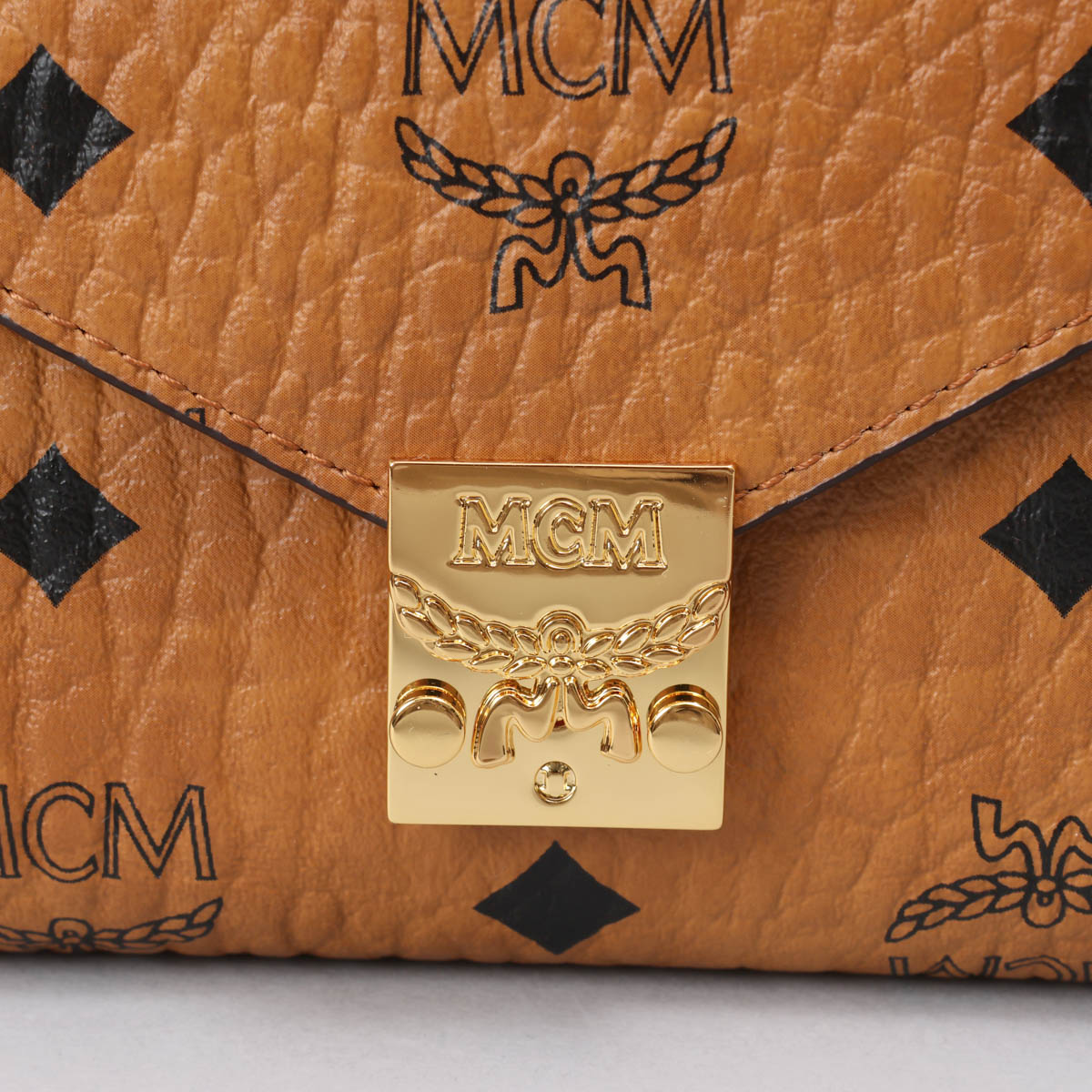 エムシーエム MCM 3つ折財布 キャメル ミニ財布 コンパクト ヴィセトス