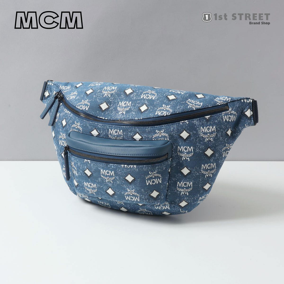 エムシーエム MCM ベルトバッグ ブルー ボディバッグ ヴィセトス