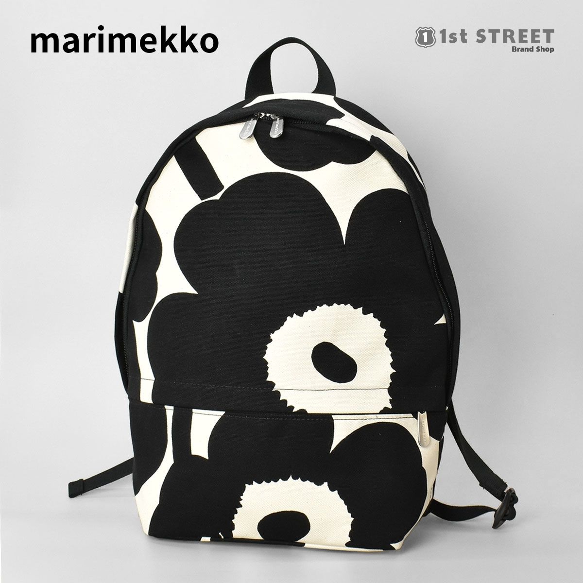 マリメッコ MARIMEKKO バックパック ブラック/ホワイト 91650 192 